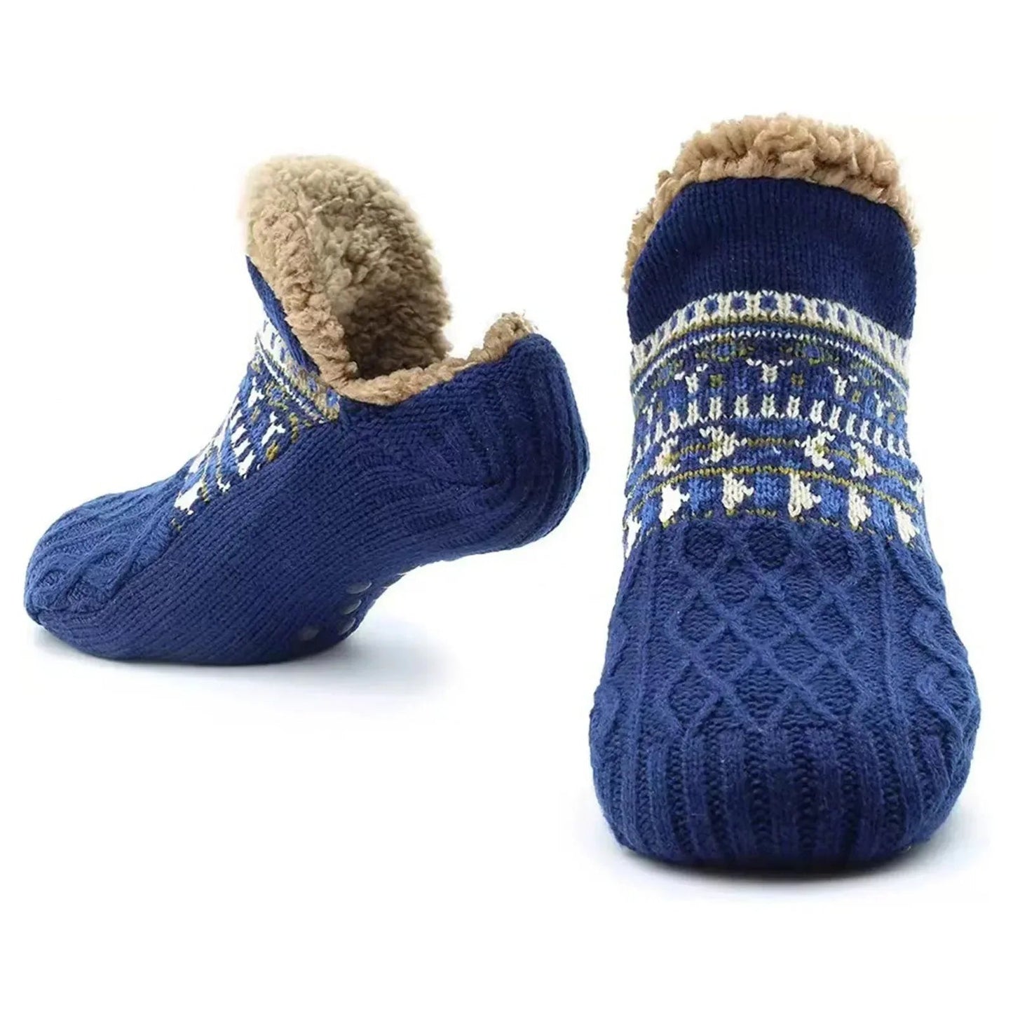 Super Warm Winter Non - slip Floor Socks Women Men Snow Socks Sleep Carpet Socks Slippers Socks Women Velvet Boot Unsiex Home Wear - Checkouts UK