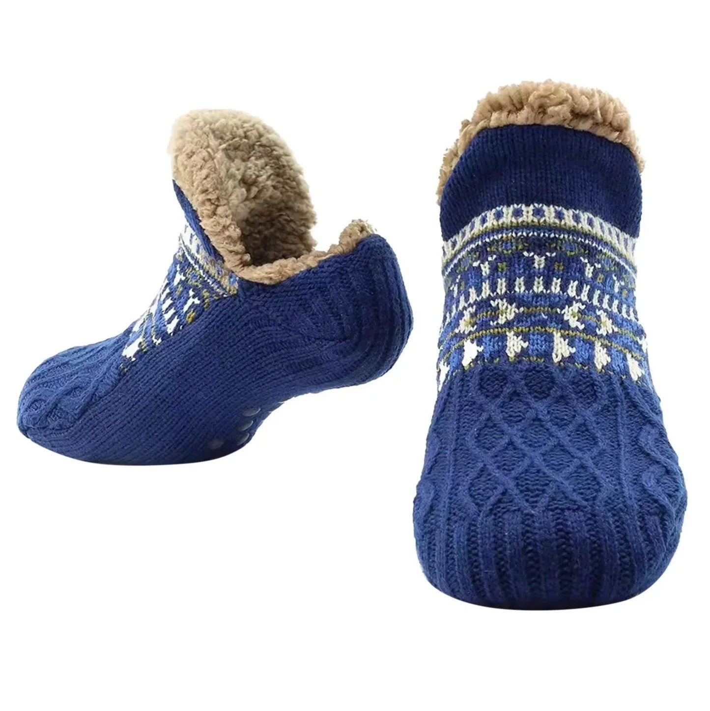 Super Warm Winter Non - slip Floor Socks Women Men Snow Socks Sleep Carpet Socks Slippers Socks Women Velvet Boot Unsiex Home Wear - Checkouts UK