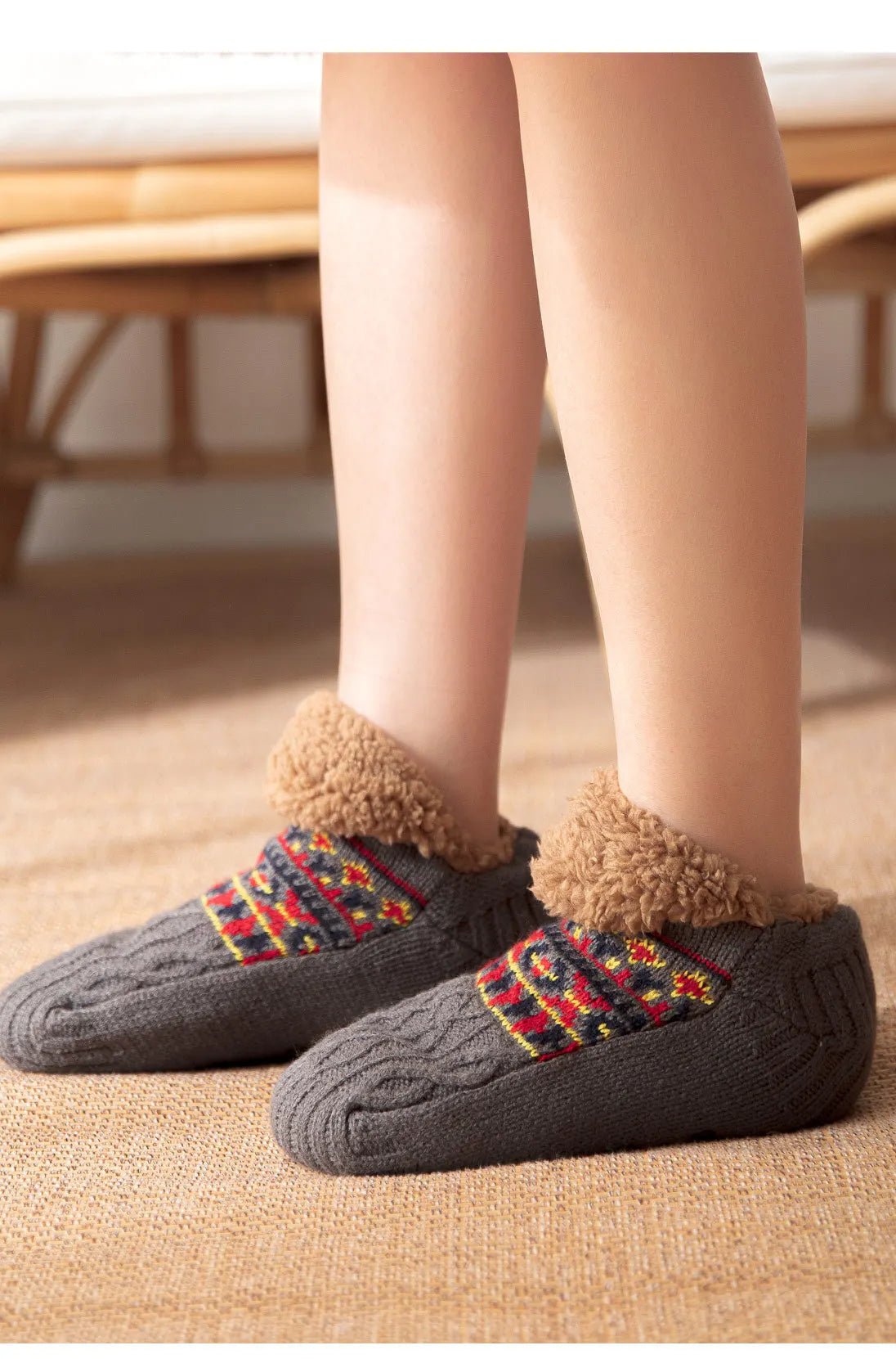 Super Warm Winter Non - slip Floor Socks Women Men Snow Socks Sleep Carpet Socks Slippers Socks Women Velvet Boot Unsiex Home Wear - Checkouts UK