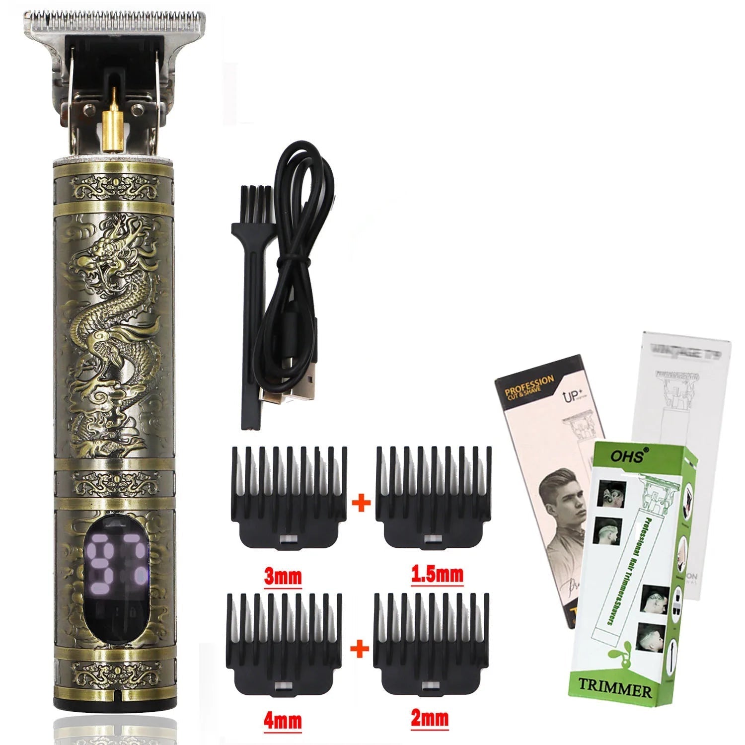 T9 Hair Clipper Repair Beard Shaving Body Hair Trimmer Clippers Electric Machine Men Haircut Machine 0mm Barber Shaver - Checkouts UK