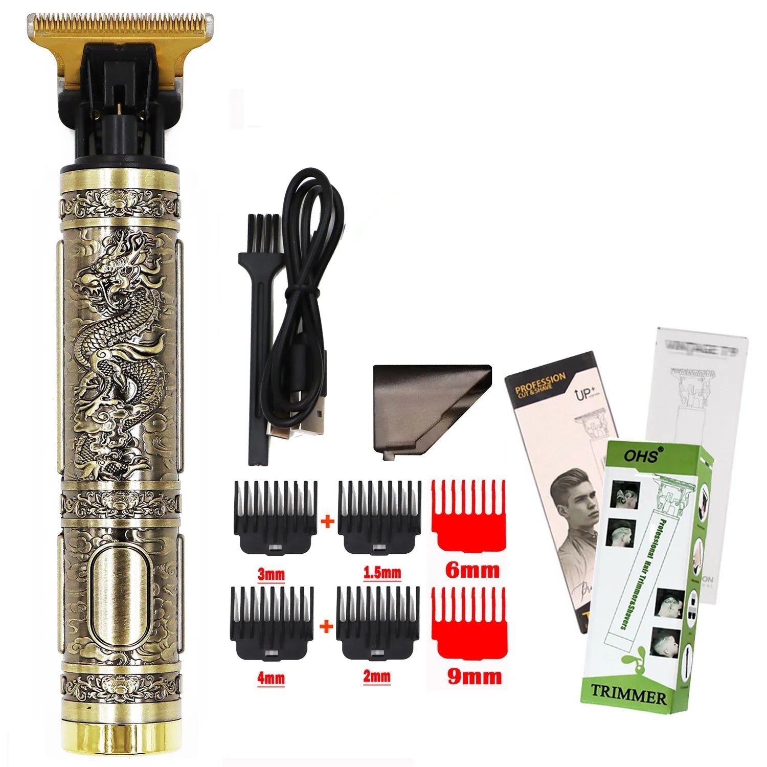 T9 Hair Clipper Repair Beard Shaving Body Hair Trimmer Clippers Electric Machine Men Haircut Machine 0mm Barber Shaver - Checkouts UK