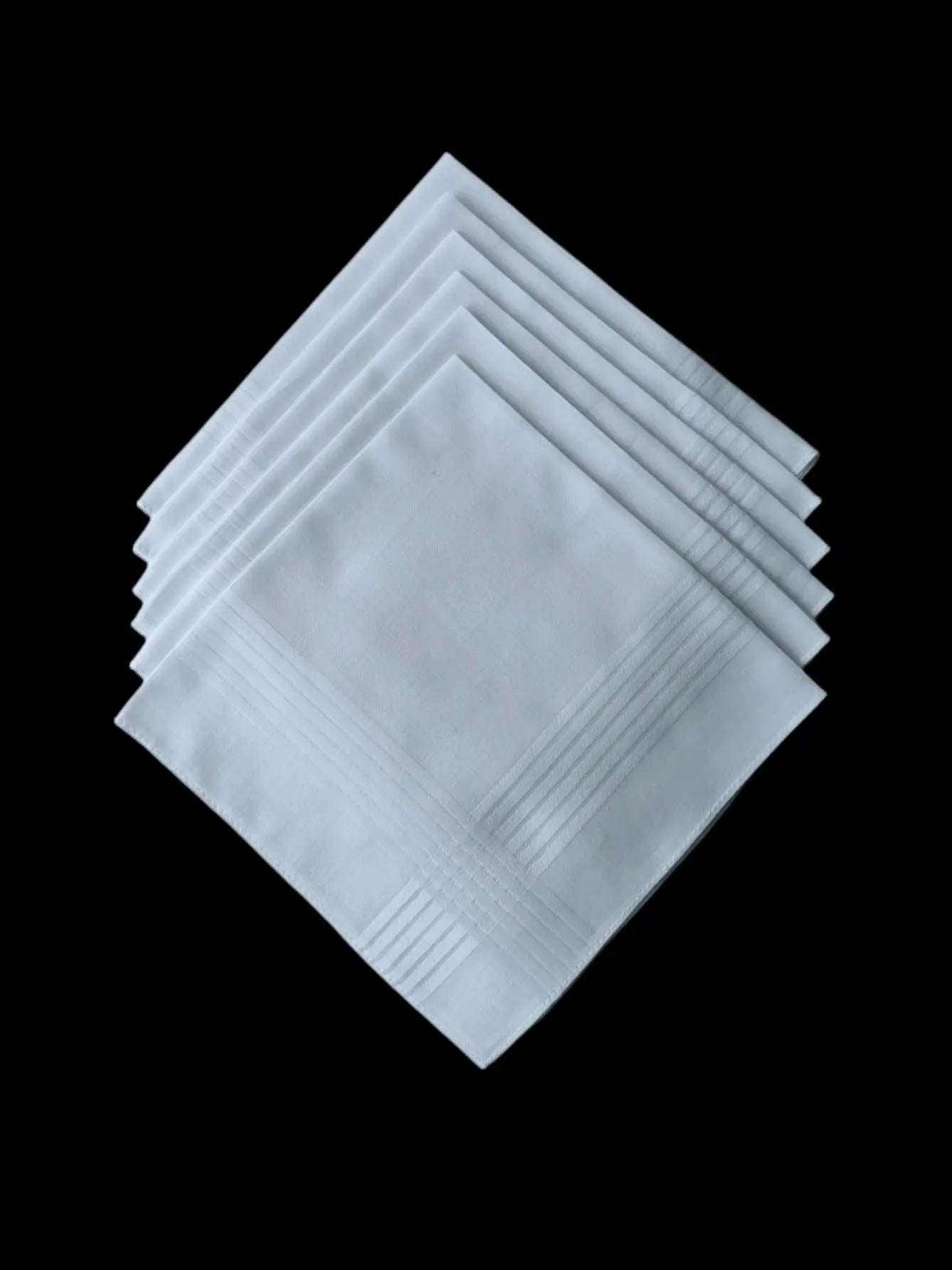 Thin feel Cotton 40cm pure white handkerchief. Business suit napkin restaurant handkerchief 6PCS - Checkouts UK