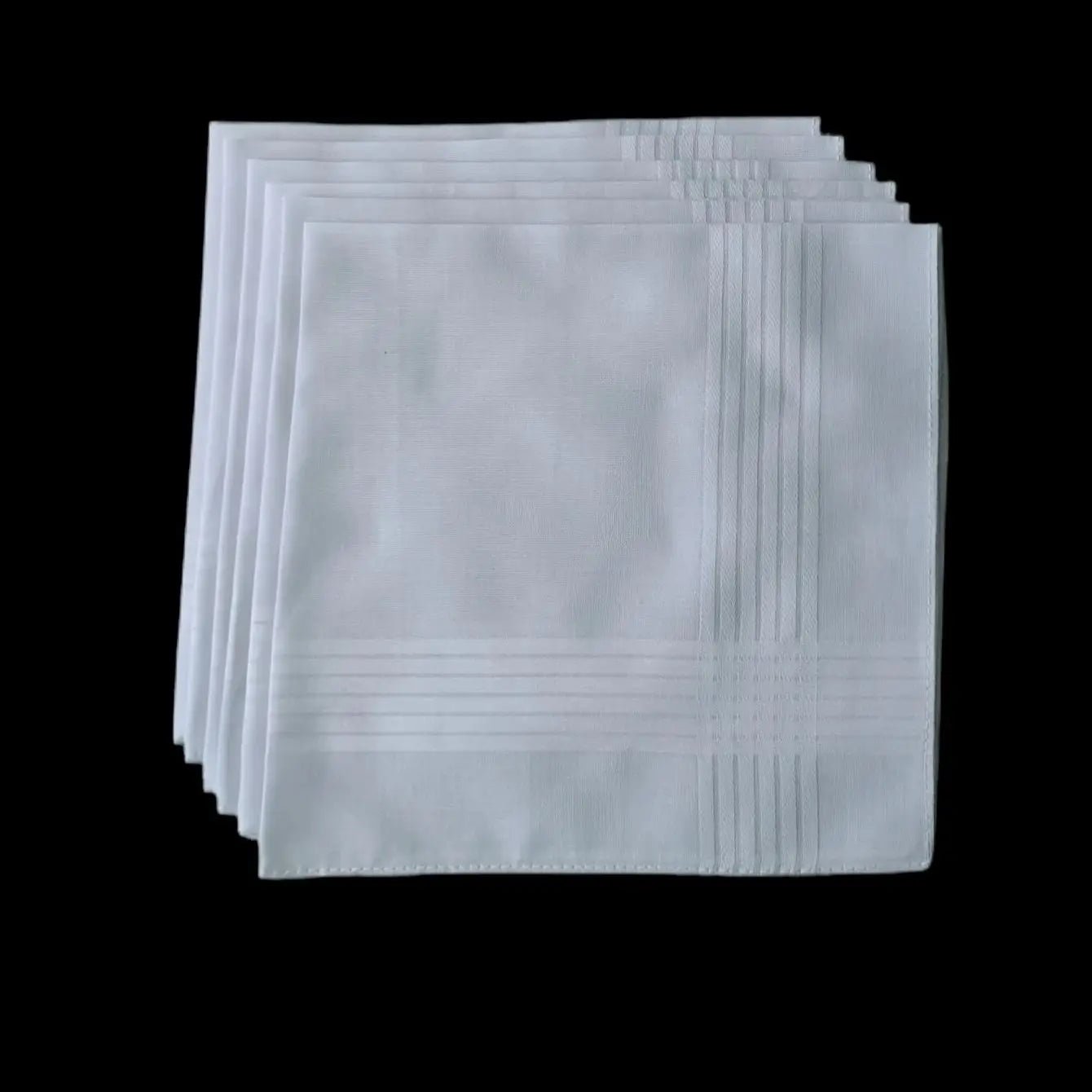 Thin feel Cotton 40cm pure white handkerchief. Business suit napkin restaurant handkerchief 6PCS - Checkouts UK