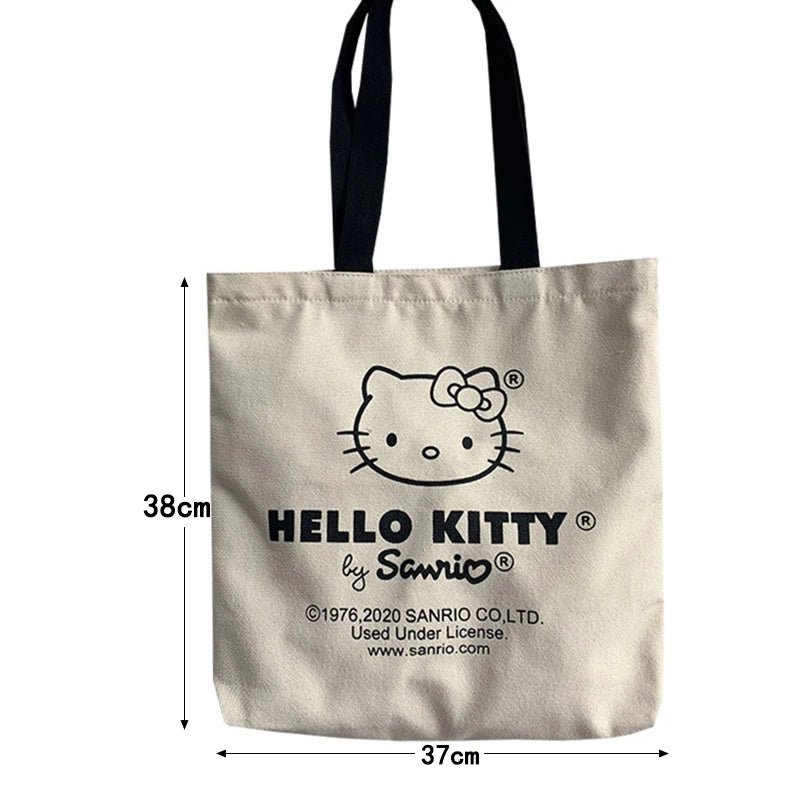 Tote Bag hello kitty Aesthetic Personalized Custom Reusable Grocery Bags Shopping Shoulder Bag cute travel tote bag - Checkouts UK