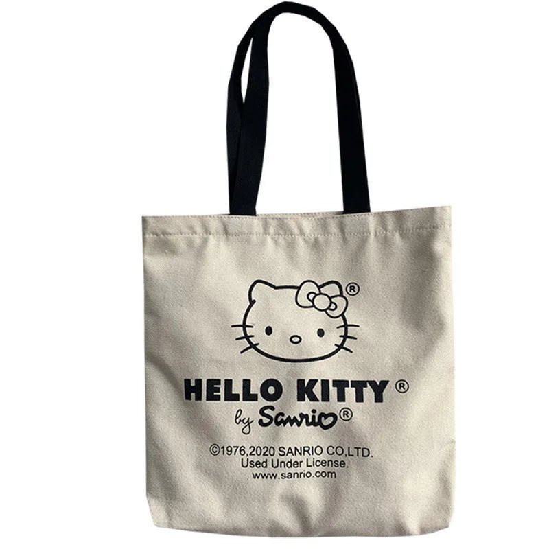 Tote Bag hello kitty Aesthetic Personalized Custom Reusable Grocery Bags Shopping Shoulder Bag cute travel tote bag - Checkouts UK