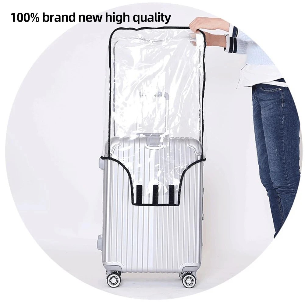 Transparent PVC Luggage Cover for Cross - border Travel, Suitcase Protective Sleeve with Handle, Dustproof Sports Design - Checkouts UK