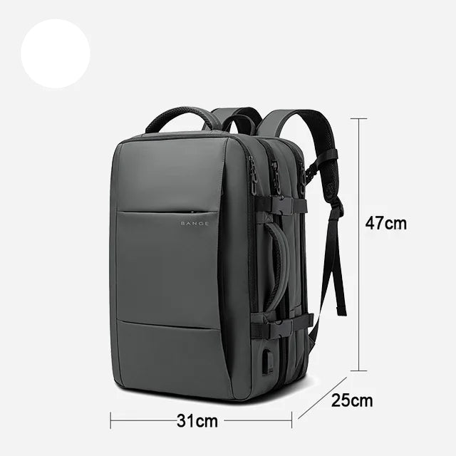 Travel Backpack Men Business Backpack School Expandable USB Bag Large Capacity 17.3 Laptop Waterproof Fashion Backpack - Checkouts UK