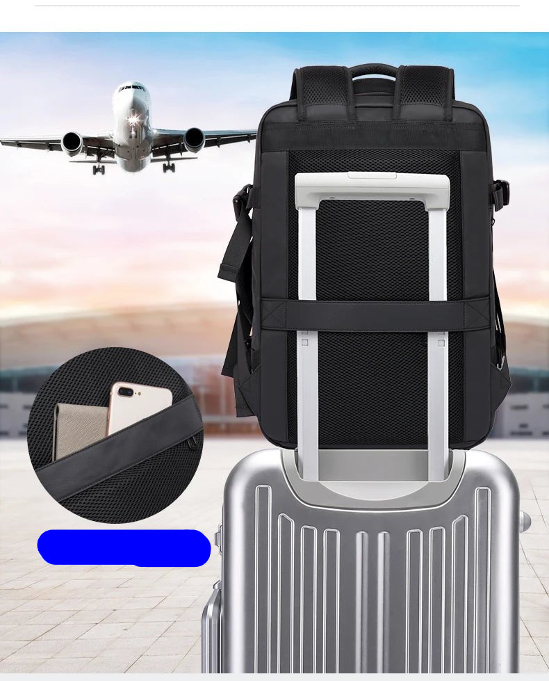 Travel Backpack Men Business Backpack School Expandable USB Bag Large Capacity 17.3 Laptop Waterproof Fashion Backpack - Checkouts UK