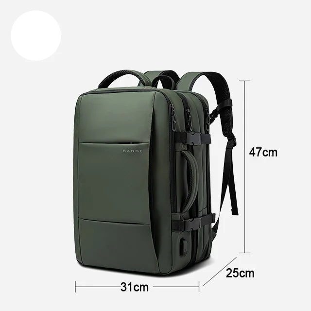 Travel Backpack Men Business Backpack School Expandable USB Bag Large Capacity 17.3 Laptop Waterproof Fashion Backpack - Checkouts UK