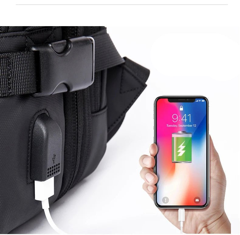 Travel Backpack Men Business Backpack School Expandable USB Bag Large Capacity 17.3 Laptop Waterproof Fashion Backpack - Checkouts UK