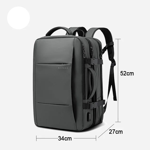 Travel Backpack Men Business Backpack School Expandable USB Bag Large Capacity 17.3 Laptop Waterproof Fashion Backpack - Checkouts UK