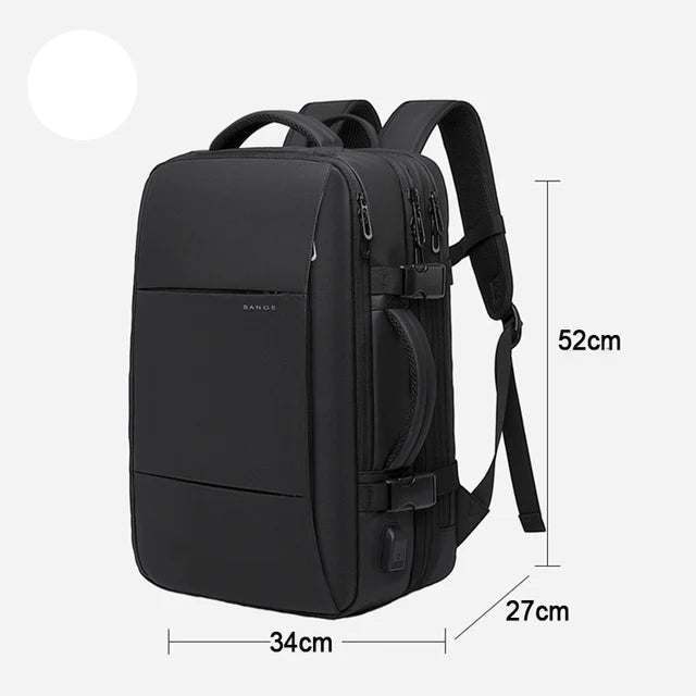 Travel Backpack Men Business Backpack School Expandable USB Bag Large Capacity 17.3 Laptop Waterproof Fashion Backpack - Checkouts UK
