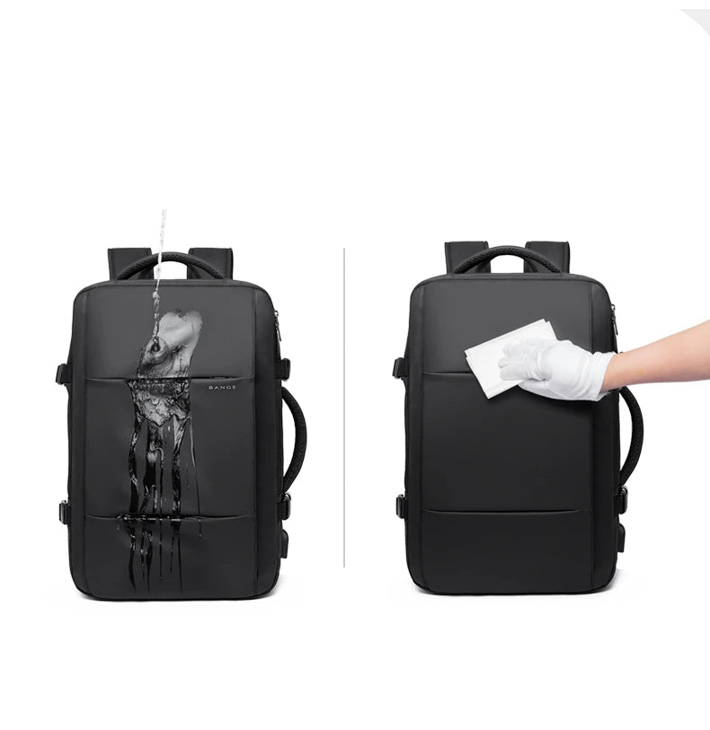 Travel Backpack Men Business Backpack School Expandable USB Bag Large Capacity 17.3 Laptop Waterproof Fashion Backpack - Checkouts UK