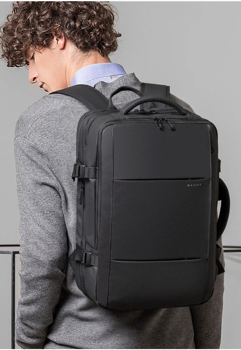 Travel Backpack Men Business Backpack School Expandable USB Bag Large Capacity 17.3 Laptop Waterproof Fashion Backpack - Checkouts UK