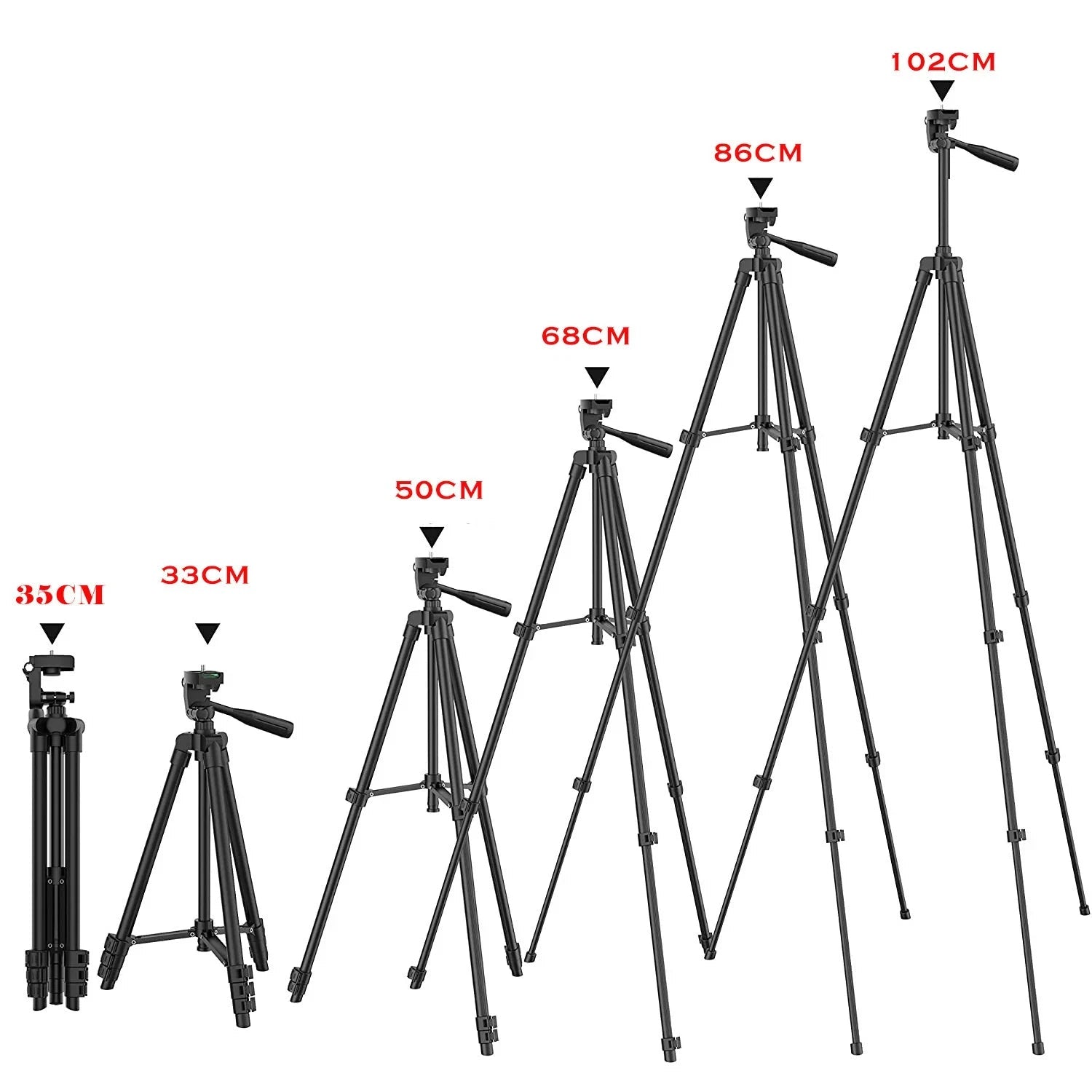 Tripod For Phone Camera Tripod Stand with Bluetooth Remote Phone Holder Lightweight Universal Photography For Xiaomi Huawei DSLR - Checkouts UK