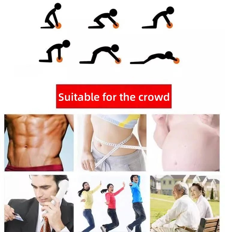 Universal Sports Fitness Ab Roller for Men Women Silent Abdominal Wheel for Core Toning Slimming and Belly Fat Burn Exercises - Checkouts USA