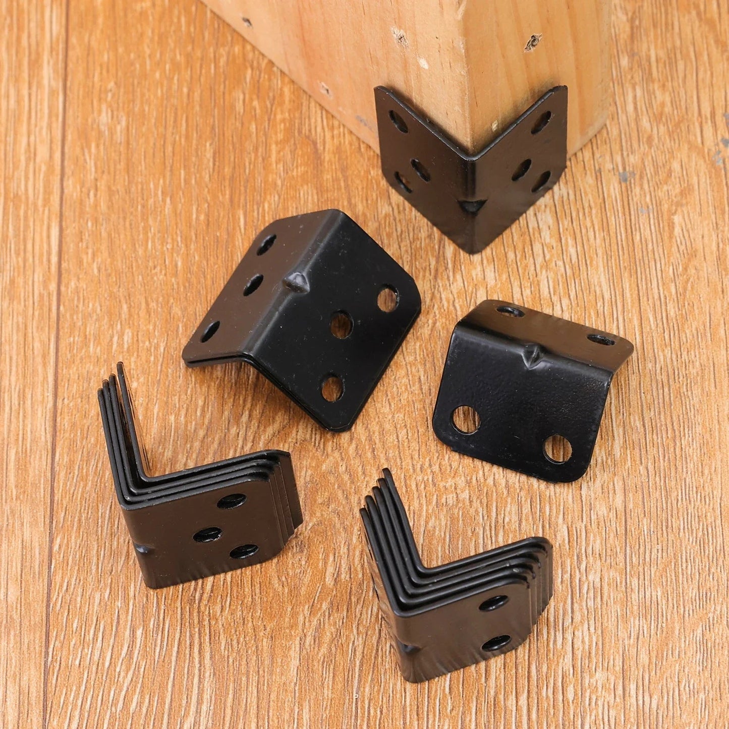 Universal Stainless Steel Corner Brackets 90 Degree Right Angle Fixed Bracket Wood Bedframe Cabinet Furniture Hardware Connector - Checkouts USA