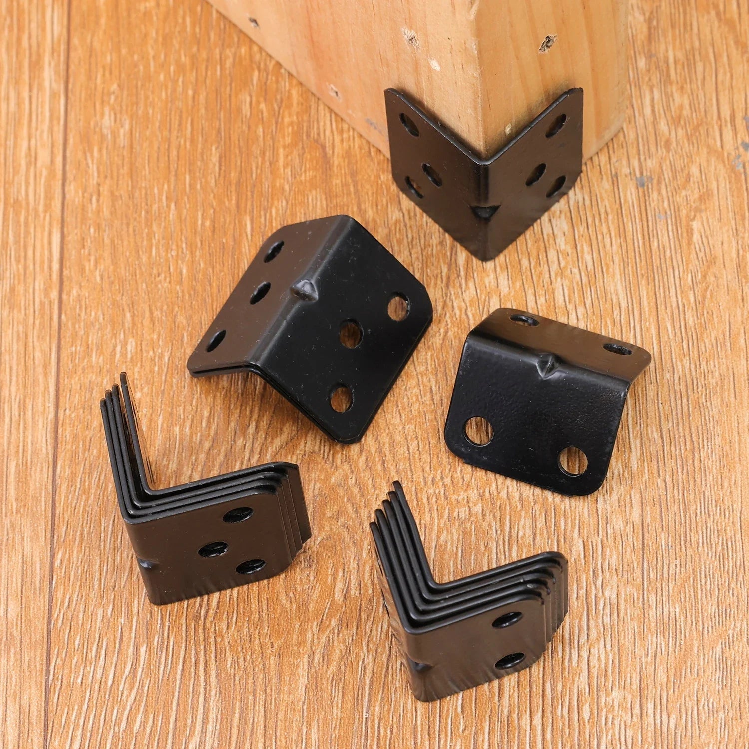 Universal Stainless Steel Corner Brackets 90 Degree Right Angle Fixed Bracket Wood Bedframe Cabinet Furniture Hardware Connector - Checkouts USA