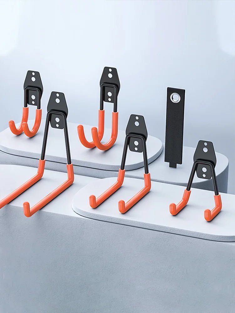 Upgraded 16 Packs Garage Hooks Double Heavy Duty, Garage Storage Hooks, Wall Mount Garage Organization Equipment(Orange) - Checkouts USA