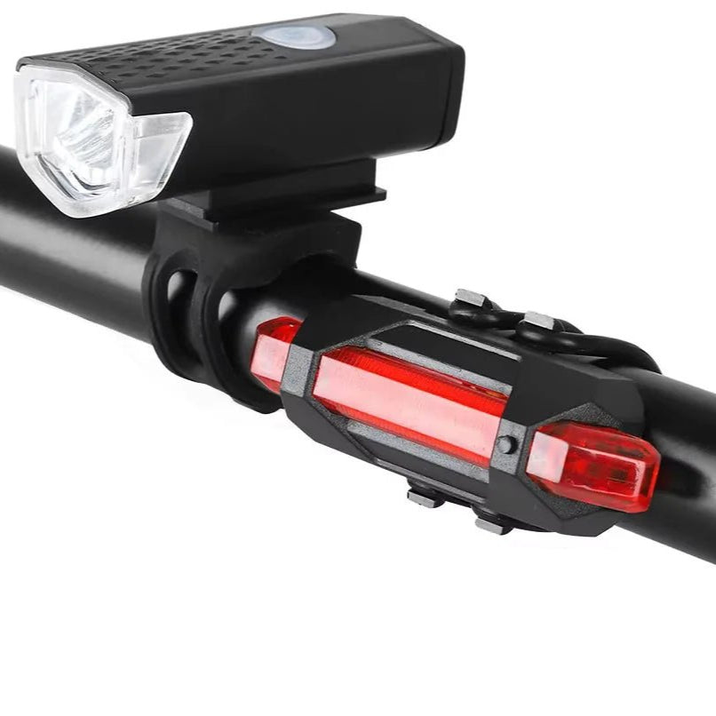 USB Rechargeable Bike Light Set Front Light with Taillight Easy to Install 3 Modes Bicycle Accessories for the Bicycle - Checkouts UK