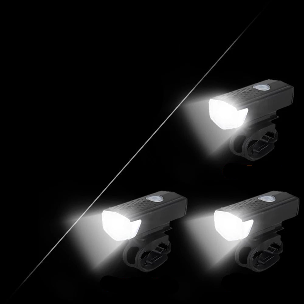 USB Rechargeable Bike Light Set Front Light with Taillight Easy to Install 3 Modes Bicycle Accessories for the Bicycle - Checkouts UK