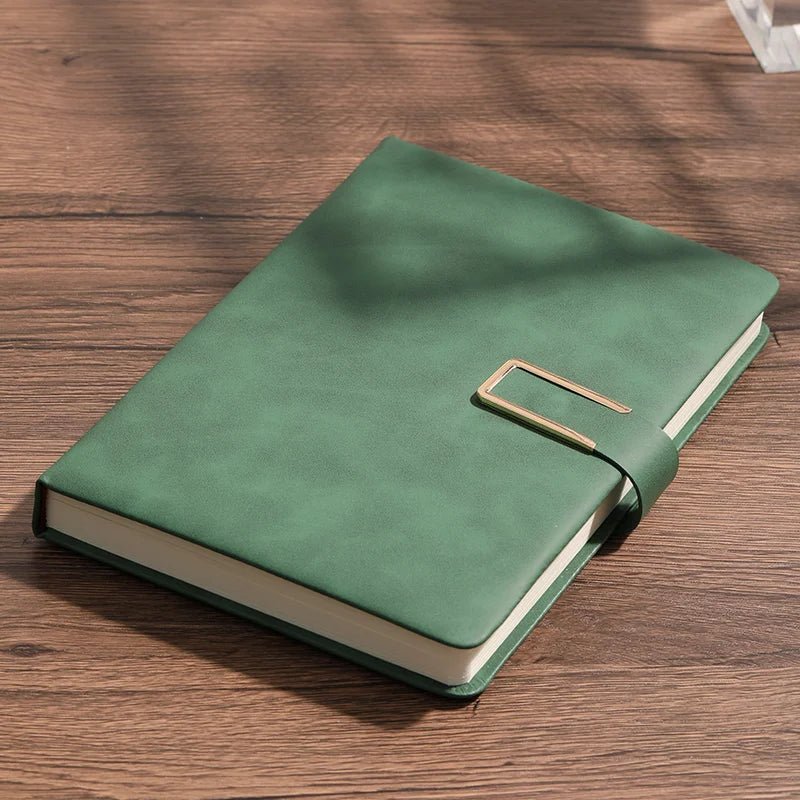 Vintage A5 leather notebook with personalized soft cover - perfect for business meetings and college life - Checkouts UK
