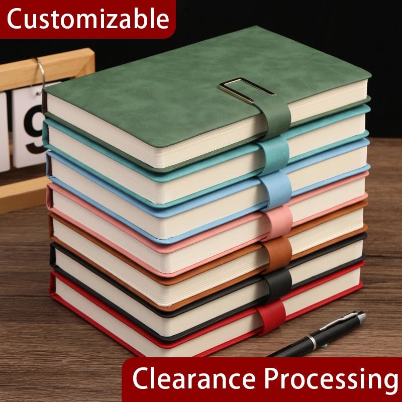 Vintage A5 leather notebook with personalized soft cover - perfect for business meetings and college life - Checkouts UK