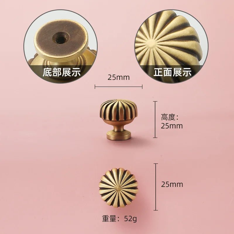 Vintage Brass Furniture Handles Bronze Handles for Cabinets and Drawers Hardware Fitting Kitchen Cabinet Drawer Handles - Checkouts USA