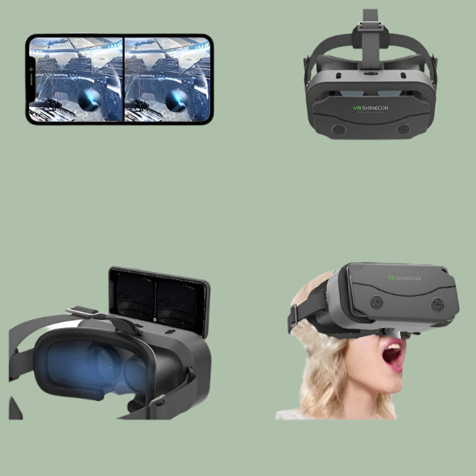 VR Glasses Virtual Reality Headset Viar Devices Helmet 3D Lenses Smart Goggles For Smartphones Phone Mobile Gogle Game Accessory - Checkouts UK