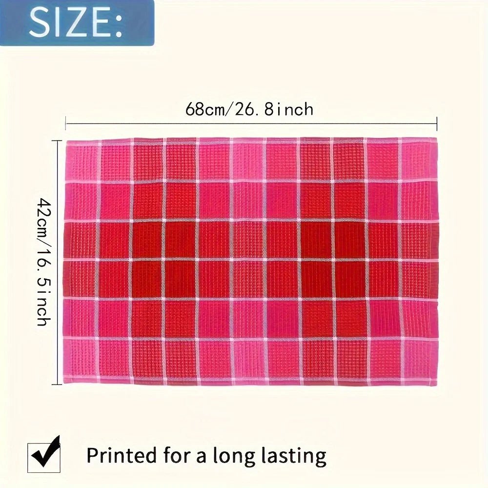 Waffle Large Dishcloth Super Absorbent Kitchen Towels Colorful Dish Towels for Washing Drying Dishes Home Durable Tea Towels - Checkouts UK