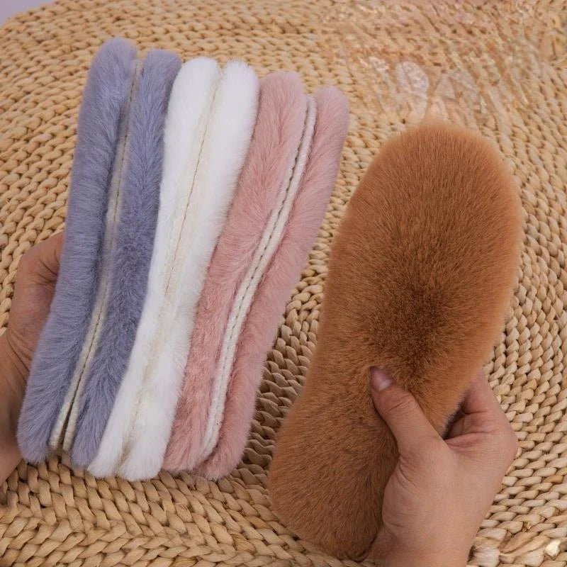 Warm Imitation Rabbit Fur Insoles Winter Warm Plush Men Women Insoles Soft Thick Winter Warm Insole Men's and Women's Insole - Checkouts UK