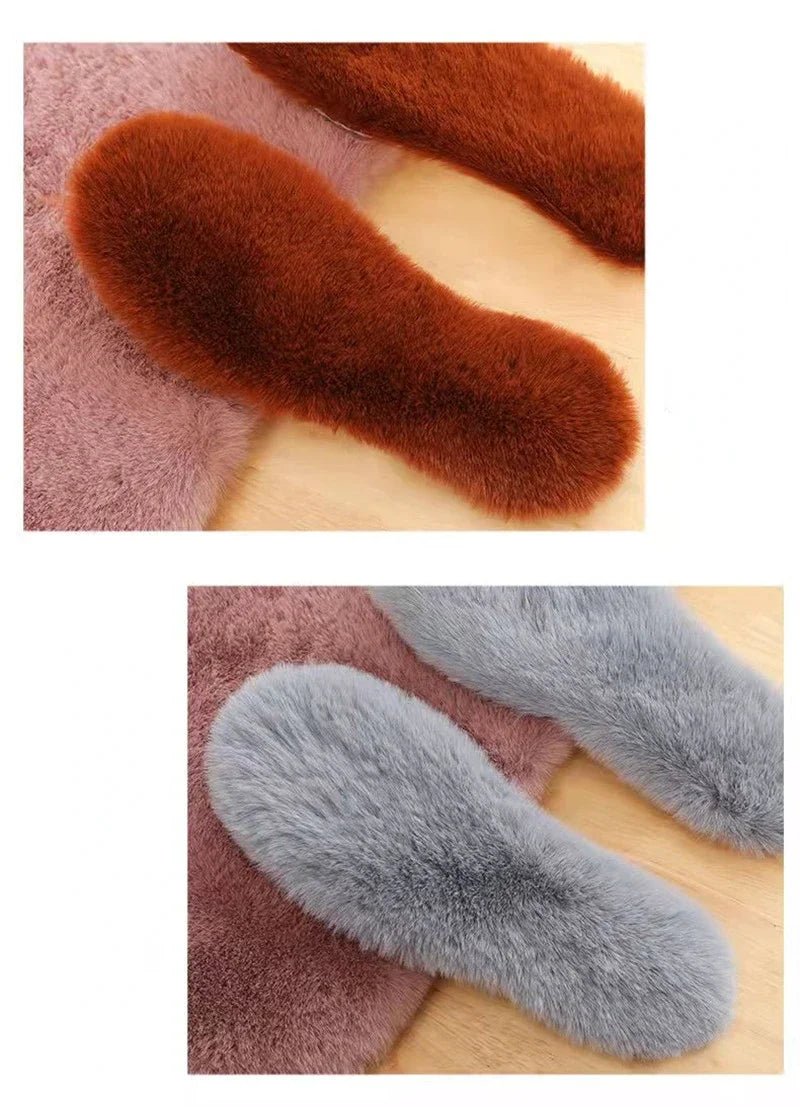Warm Imitation Rabbit Fur Insoles Winter Warm Plush Men Women Insoles Soft Thick Winter Warm Insole Men's and Women's Insole - Checkouts UK