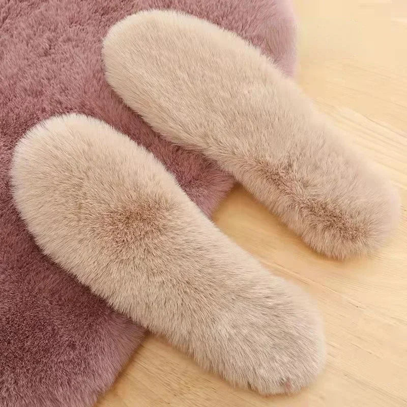 Warm Imitation Rabbit Fur Insoles Winter Warm Plush Men Women Insoles Soft Thick Winter Warm Insole Men's and Women's Insole - Checkouts UK