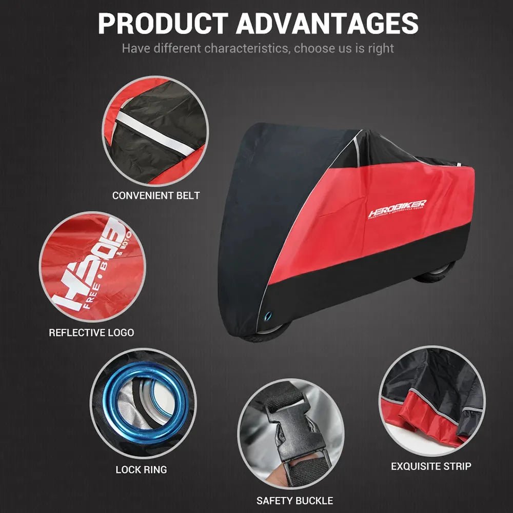 Waterproof Motorcycle Cover M L XL XXL XXXL XXXXL All Season Motorbike Cover Dustproof UV Protective Outdoor Camping Moto Cover - Checkouts UK