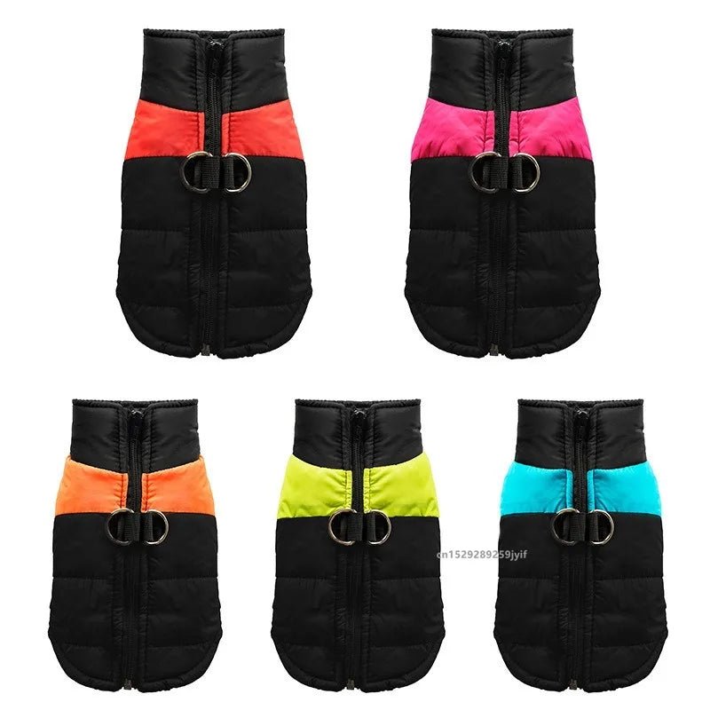 Waterproof Warm Dog Clothes Pet Coat Winter Vest Padded Zipper Jacket Dog Clothing for Small Medium Big Dogs Outfit - Checkouts UK