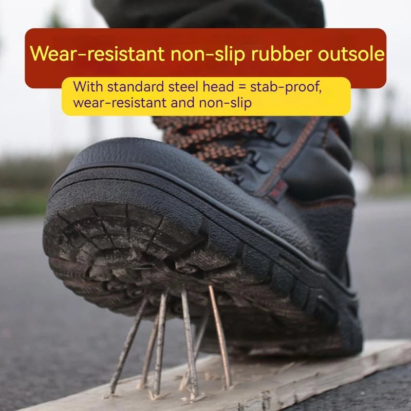 Wear - resisting Men Work Safety Boots Anti - smash Anti - puncture Work Sneakers Waterproof Boots Indestructible Protective Work Boot - Checkouts USA