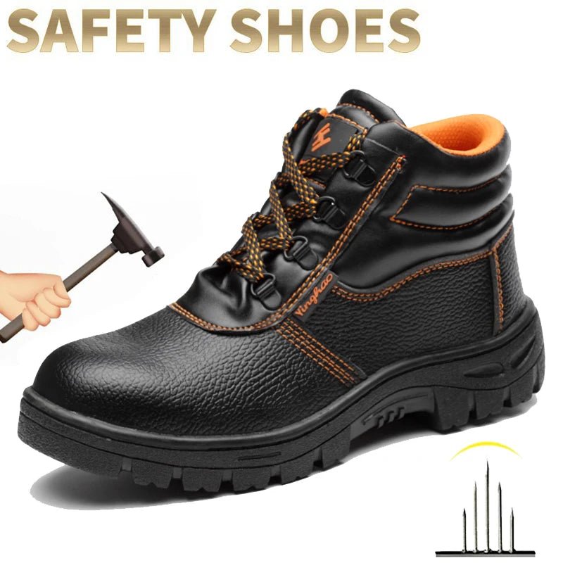 Wear - resisting Men Work Safety Boots Anti - smash Anti - puncture Work Sneakers Waterproof Boots Indestructible Protective Work Boot - Checkouts USA