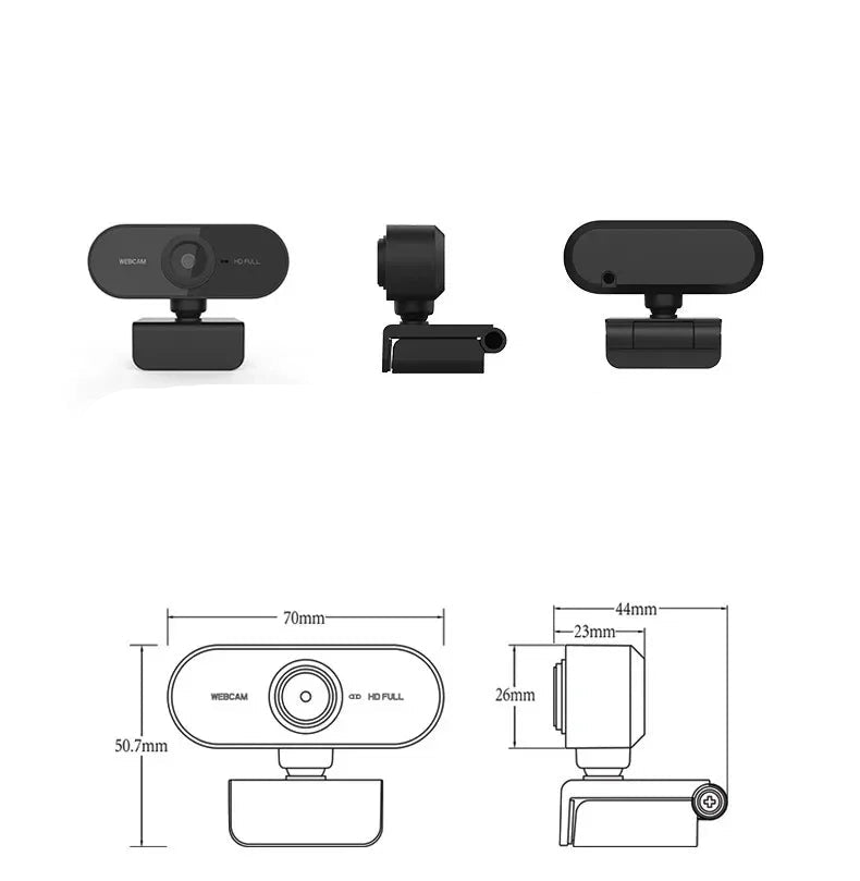 Web Camera For Work With Microphone Tripod Camera 1080P HD Computer HD USB Camera Built In Microphone USB Network Camera - Checkouts UK