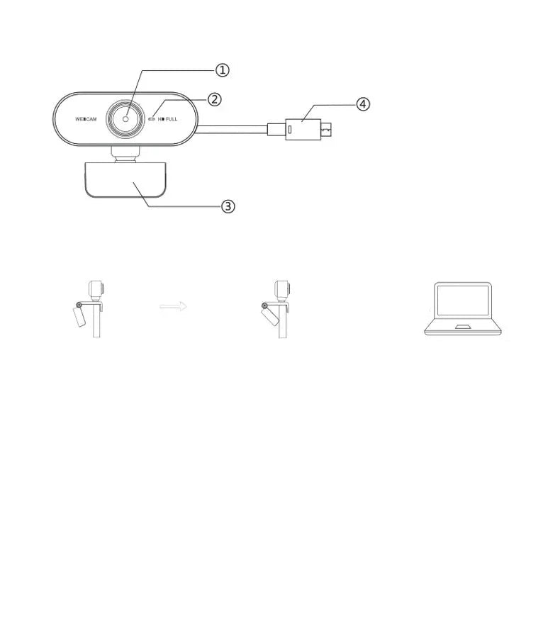 Web Camera For Work With Microphone Tripod Camera 1080P HD Computer HD USB Camera Built In Microphone USB Network Camera - Checkouts UK