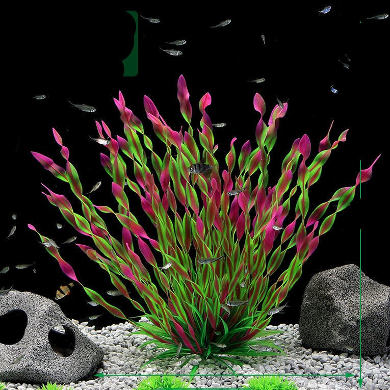 Wholesale Bulk 1pc Artificial Underwater Plants Aquarium Fish Tank Seaweed Decoration Green Purple Water Grass Viewing Decorations for Home - Furbury
