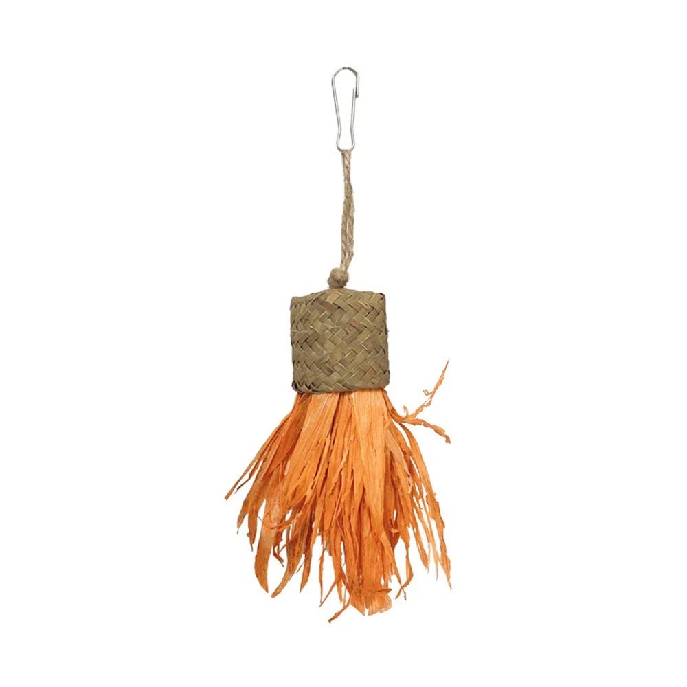 Wholesale Bulk 1pc Colorful Rattan Bird Chewing Toys Parrot Shredder Bite Hanging Toy Swing Cage Accessories for Pet Cockatiel Budgies Lovebird - Furbury