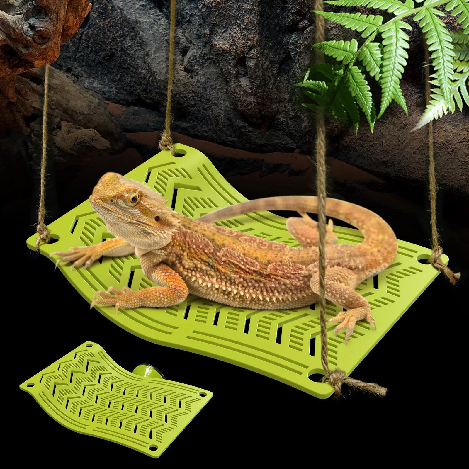 Wholesale Bulk 1pc Reptile Hammock Swing Perch, Durable Plastic Climbing Hanging Bed for Lizards, Geckos, Frogs, Snakes, Spiders - Pet Play - Furbury