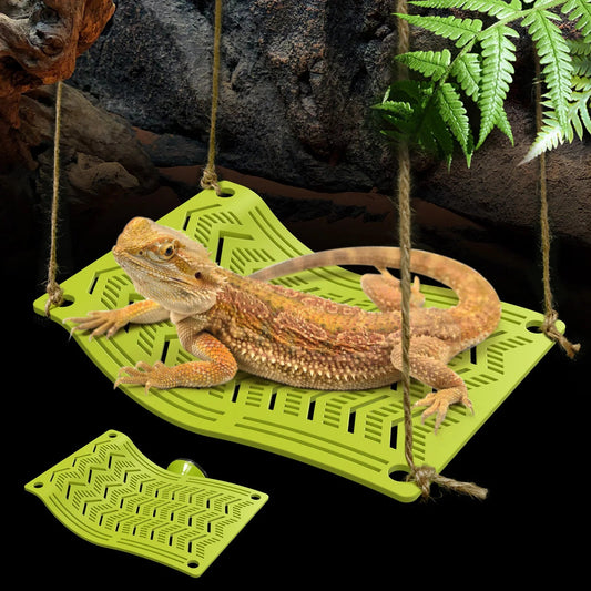 Wholesale Bulk 1pc Reptile Hammock Swing Perch, Durable Plastic Climbing Hanging Bed for Lizards, Geckos, Frogs, Snakes, Spiders - Pet Play - Furbury
