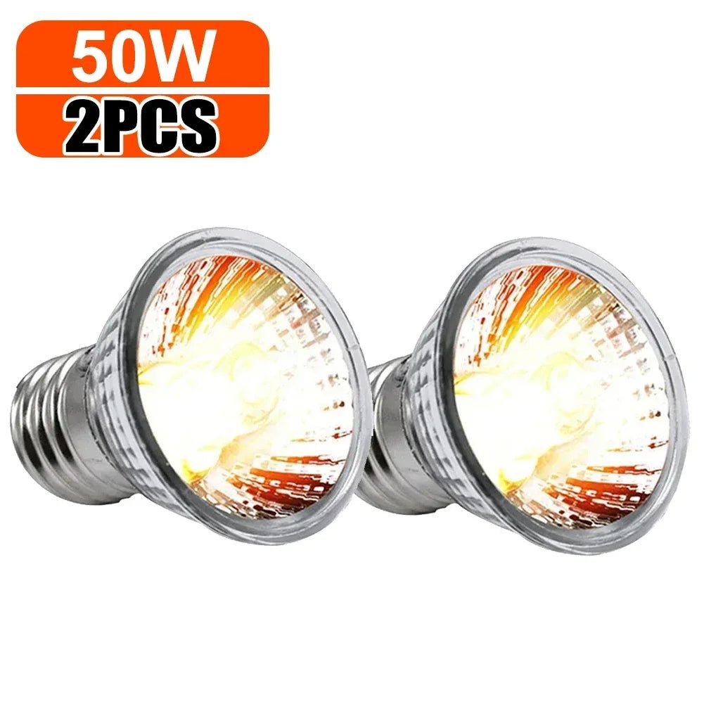 Wholesale Bulk 25/50/75W UVB Reptile Lamp Bulb Tortoise Basking UV E27 Bulbs Amphibians Pet Snake Lizard Heating Sunlamp Calcium Supplement - Furbury
