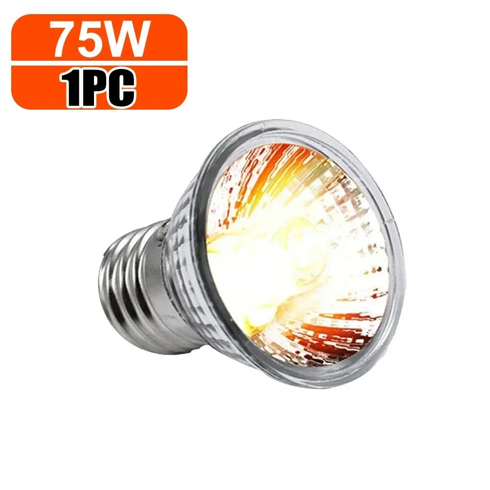 Wholesale Bulk 25/50/75W UVB Reptile Lamp Bulb Tortoise Basking UV E27 Bulbs Amphibians Pet Snake Lizard Heating Sunlamp Calcium Supplement - Furbury