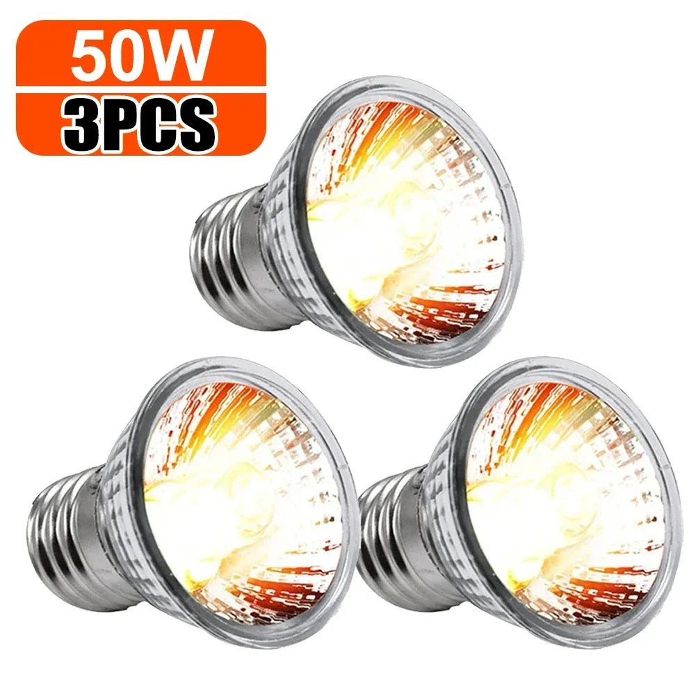 Wholesale Bulk 25/50/75W UVB Reptile Lamp Bulb Tortoise Basking UV E27 Bulbs Amphibians Pet Snake Lizard Heating Sunlamp Calcium Supplement - Furbury