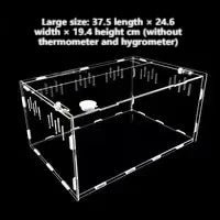 Wholesale Bulk Acrylic Reptile Container Magnetic Acrylic Reptile Cage Acrylic Reptile Breeding Box With Thermometer And Insect Breeding Box - Furbury
