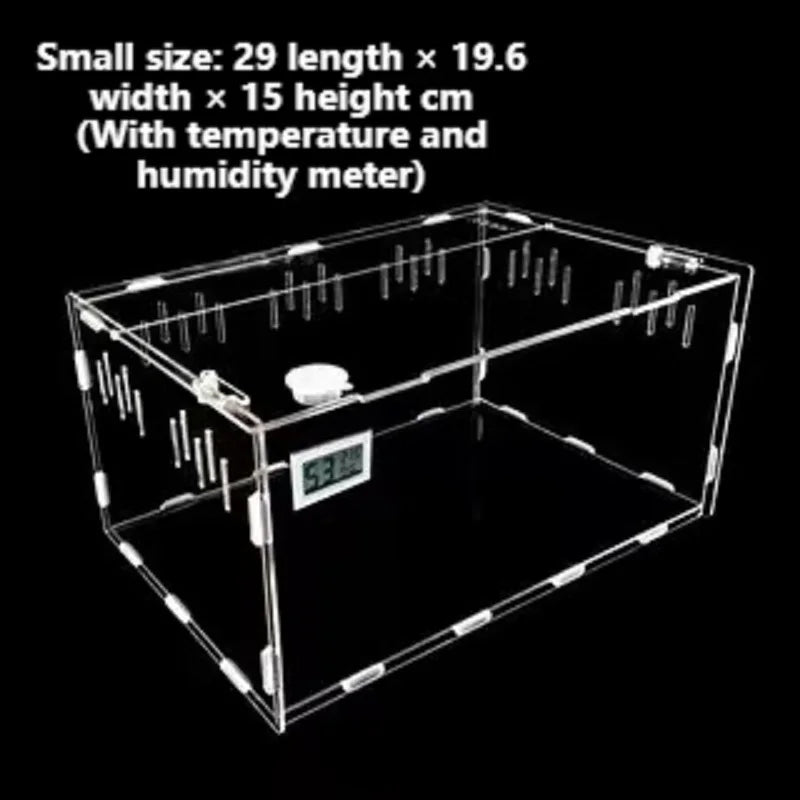 Wholesale Bulk Acrylic Reptile Container Magnetic Acrylic Reptile Cage Acrylic Reptile Breeding Box With Thermometer And Insect Breeding Box - Furbury