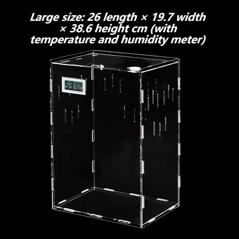 Wholesale Bulk Acrylic Reptile Container Magnetic Acrylic Reptile Cage Acrylic Reptile Breeding Box With Thermometer And Insect Breeding Box - Furbury