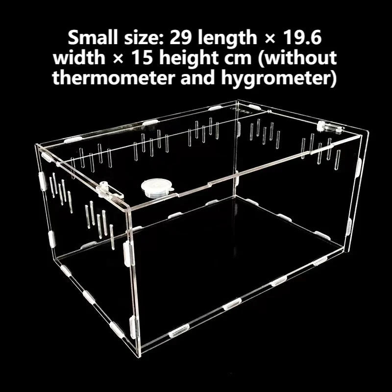 Wholesale Bulk Acrylic Reptile Container Magnetic Acrylic Reptile Cage Acrylic Reptile Breeding Box With Thermometer And Insect Breeding Box - Furbury